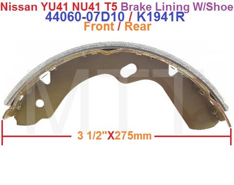 Brake Lining W/Shoe-Nissan YU41 T5 NU41 5T - Image 3