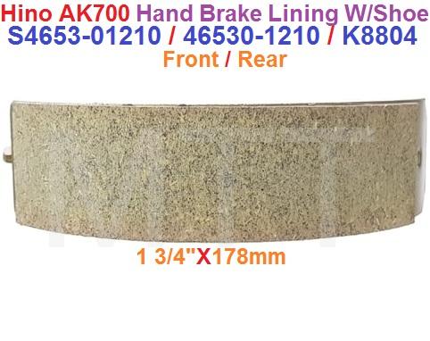 Hand Brake Lining W/Shoe-Hino AK700 FD