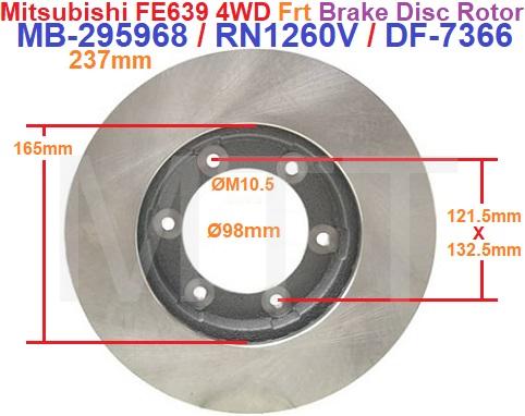 Front Disc Rotor-Mitsubishi FB511 FE639 - Image 4