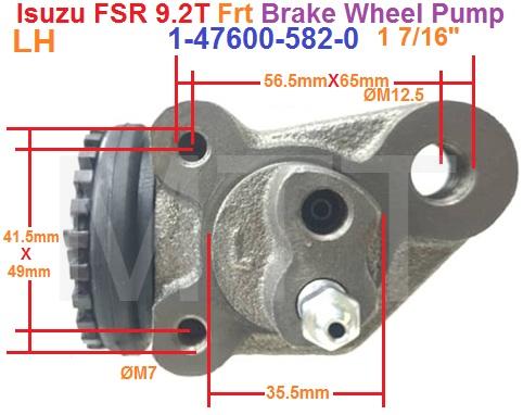 B/Wheel Cylinder-Isuzu FSR ( Frt-Lh ) - Image 2