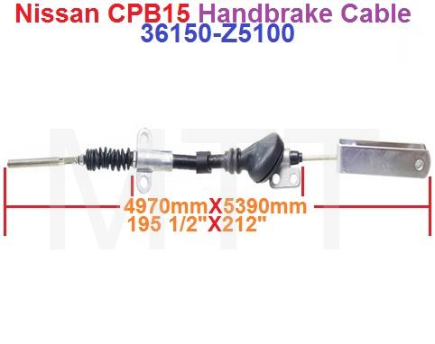 Handbrake Cable-Nissan CPB15 CW520 - Image 2