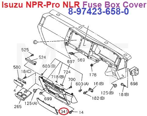 Dashboard Fuse Box Cover-Isuzu NPR-Pro NLR - Image 4