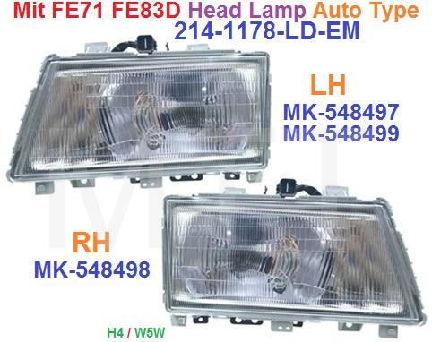 Mit.Canter FE71 FE83 Head Lamp Assy-Auto