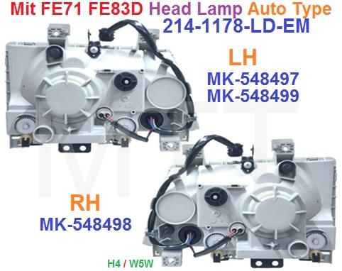 Mit.Canter FE71 FE83 Head Lamp Assy-Auto - Image 2
