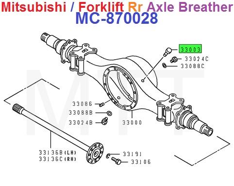 Axle Housing Breather-Mitsubishi / Forklift - Image 3