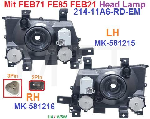 Mit.Canter FEB71 FE85 Head Lamp Assy-Auto - Image 2