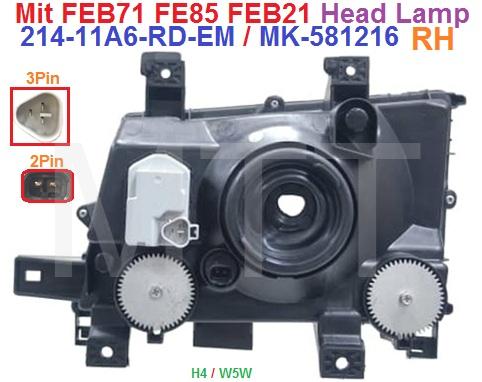 Mit.Canter FEB71 FE85 Head Lamp Assy-Auto - Image 4