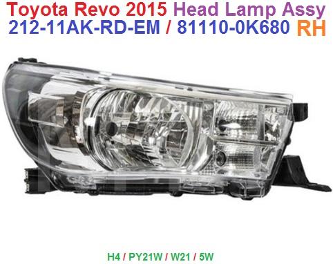 Head Lamp Assy-Toyota Revo 2015 - Image 3