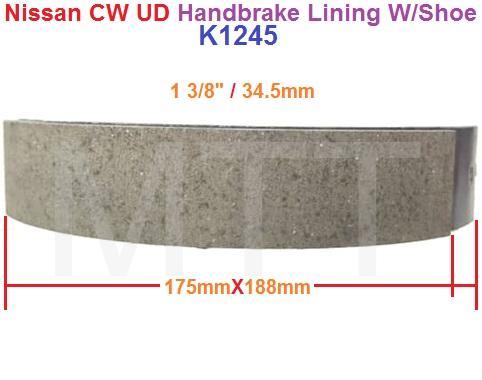 Hand Brake Lining W/Shoe-Nissan MK210 LKA211
