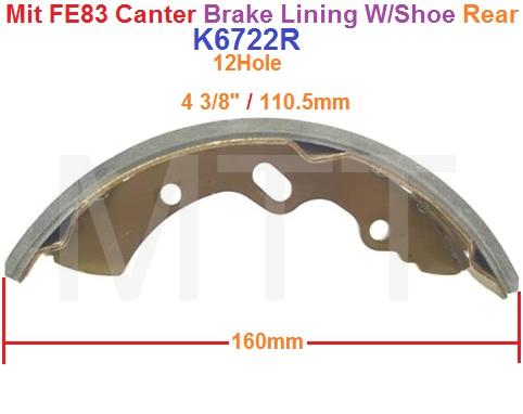 Brake Lining W/Shoe-Mitsubishi Canter FE83 ( Rr ) - Image 2