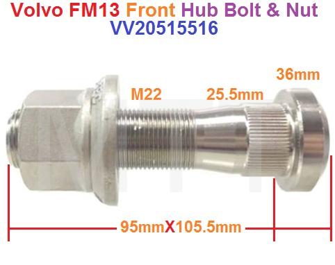 Hub Bolt & Nut-Volvo FM13 - Image 3