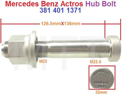 Hub Bolt & Nut-M/Benz Actros - Image 2