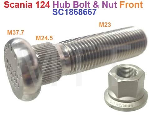 Hub Bolt & Nut-Scania 124 ( Frt ) - Image 3