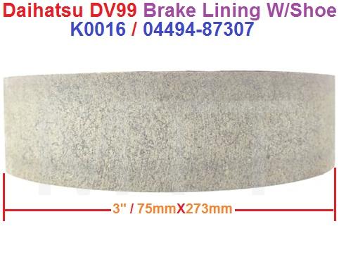 Brake Lining W/Shoe-Daihatsu DV99