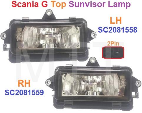 Top Sun Visor Lamp (LH) -Scania G