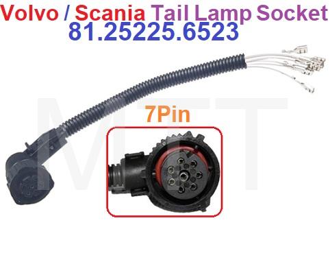 Tail Lamp Socket-7PIN-Scania/Man/Volvo