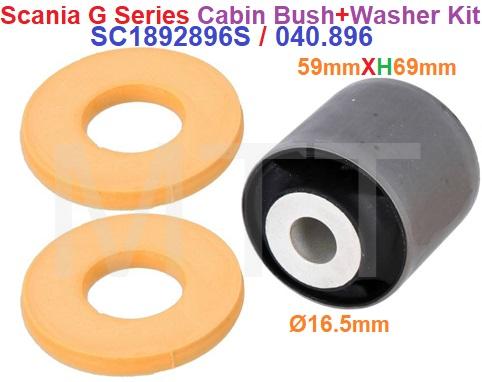 Cabin Bush W/Washer Kit-Scania R