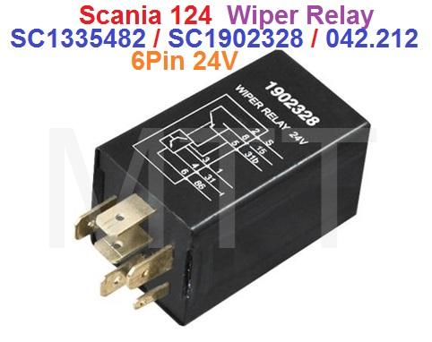 Wiper Relay-24V 6Pin-Scania124