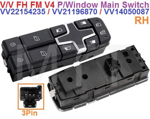 P/Window Main Switch-Full-Volvo FM4 FMX