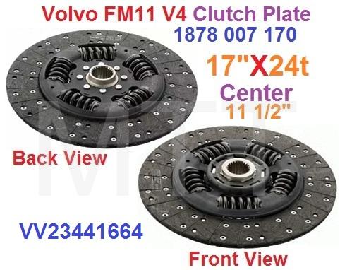Clutch Plate-17"X24TX11 1/2"-Volvo FM11 V4