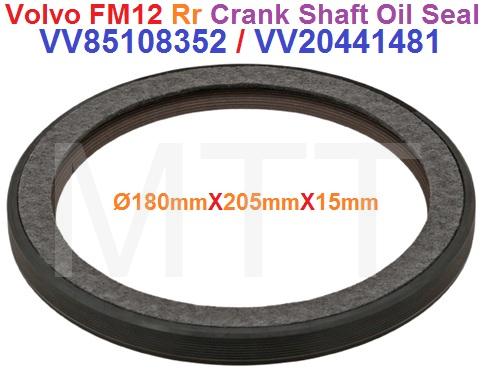 Crank Shaft Oil Seal-Rear-180X205X15-Volvo FM12