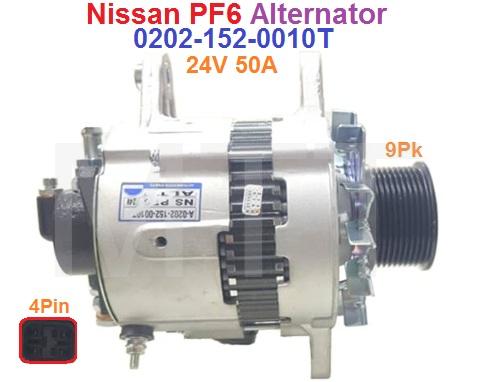 Alternator-24V 50A 4Pin-Nissan PF6 - Image 4