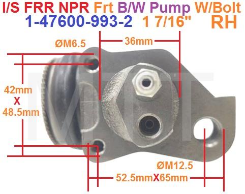 B/Wheel Cylinder-Isuzu FRR NPR (Frt-RH 1 7/16") - Image 4