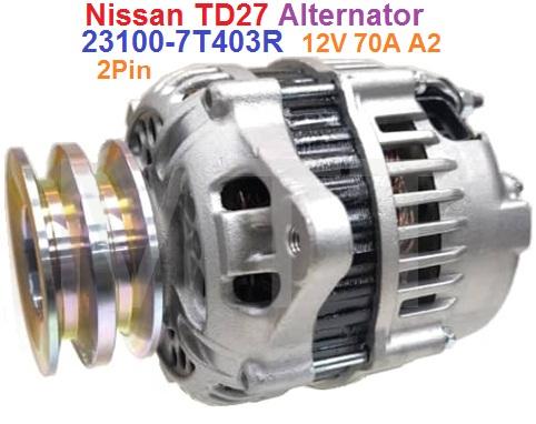 Alternator-12V 70A 2Pin-Nissan TD27