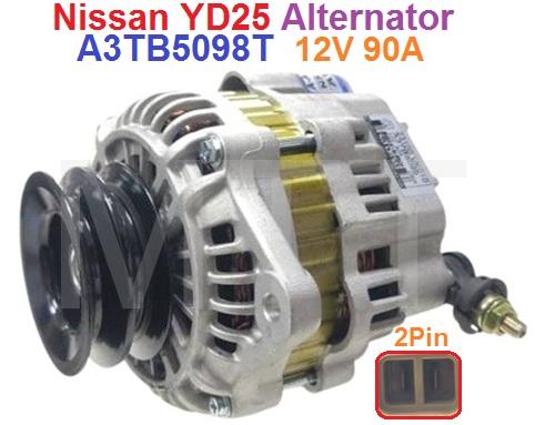 Alternator-12V 90A 2Pin -Nissan YD25