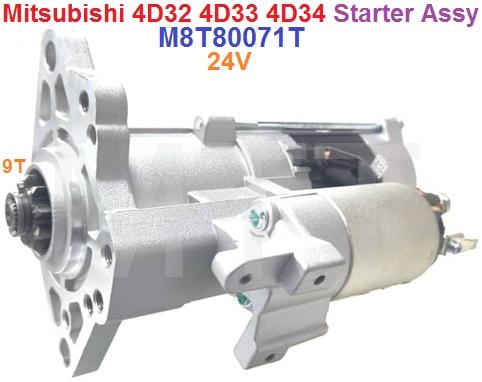 Starter Assy-Mitsubishi 4D32 4D33 4D34 (24V 9T)