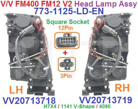 Head Lamp Assy-Volvo FM400 FM12 V2 (12Pin)+(3Pin) - Image 6