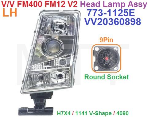 Head Lamp Assy-Volvo FM400 FM12 V2 (9Pin) - Image 4