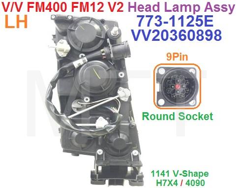 Head Lamp Assy-Volvo FM400 FM12 V2 (9Pin) - Image 3
