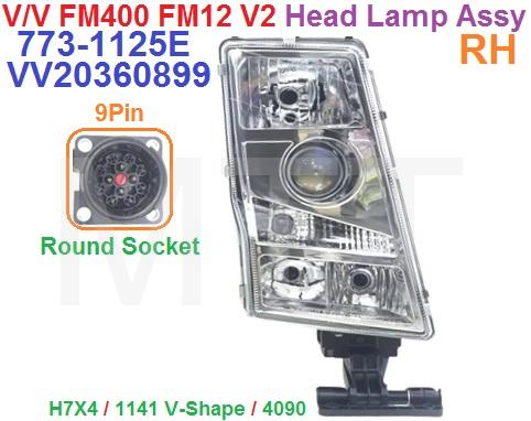 Head Lamp Assy-Volvo FM400 FM12 V2 (9Pin) - Image 6