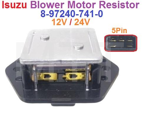 Blower Motor Resistor-Isuzu ( 5Pin+12V / 24V )