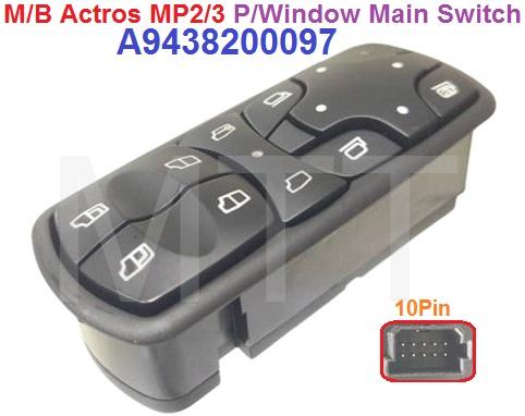 P/Window Main Switch-M/B ACTROS MP2/3 ( 10 Pin )