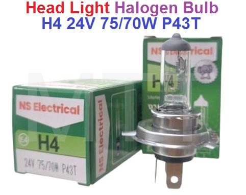 Head Light Halogen Bulb-H4 24v 75/70W P43T
