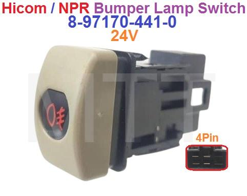 Bumper Lamp Switch-Hicom / NPR ( 24V + 4 Pin )