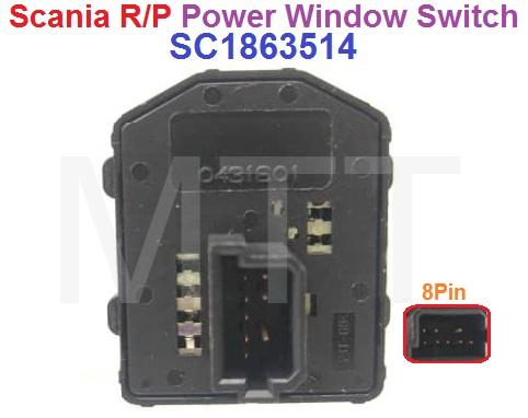 Power Window Switch-Scania R /P ( 8 Pin ) - Image 2