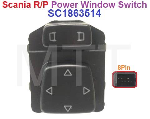 Power Window Switch-Scania R /P ( 8 Pin ) - Image 3