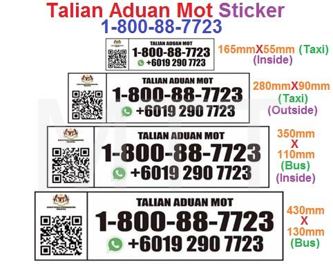 Talian Aduan Mot Sticker-Bus ( Outside ) - Image 2
