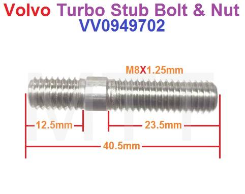 Turbo Stub Bolt & Nut-Volvo - Image 2