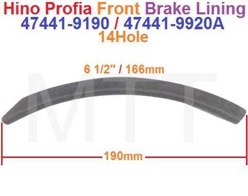 Brake Lining-Hino PROFIA ( FRONT 14H )