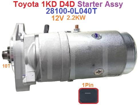 Starter Assy-Toyota 1KD D4D ( 12v 2.2KW 1Pin ) - Image 6
