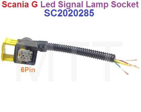 Led Signal lamp Socket-Scania G ( 6 Pin )