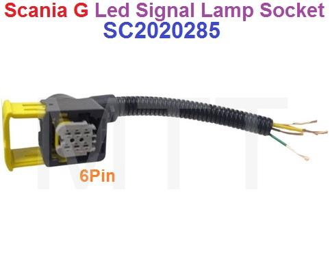 Led Signal lamp Socket-Scania G ( 6 Pin ) - Image 2